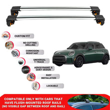 Premium Roof Bars For Mini Cooper Hardtop 2014-2023+ Roof Rack Cross Bars Grey