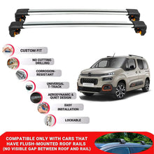 Premium Roof Bars For Citroen Berlingo K9 2018+ Roof Rack Cross Bars Secure Grey