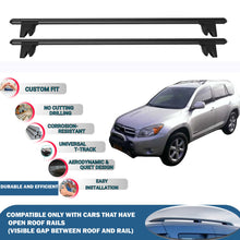 Lockable Roof Rack Cross Bars for Toyota Rav4 XA 2006-2012 | Heavy Duty Rail Carrier 2 Pcs Black