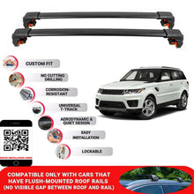 Premium Roof Bars For Range Rover Sport 2014-2022 Secure Roof Rack Cross Bar 2 Pcss Black