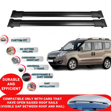 Roof Racks Cross Bars For Vauxhall Combo D 2012-2019 2 Pcs Black