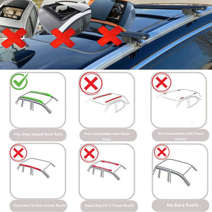 Roof Bars For Volvo V40 Cross Country 2013-2018 Roof Rack Cross Bars 2Pcs Grey