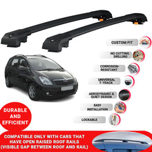Roof Bar for Toyota Corolla Spacio E120 2001-07 Lockable Roof Rack Cross Bars 2 Pcs Black