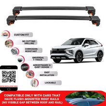 Premium Roof Bars For Mitsubishi Eclipse Cross 2018+ Secure Roof Rack Cross Bar 2 Pcss Black