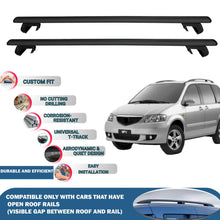 Roof Rack Cross Bars for Mazda Mpv 1999-2006 Rail Carrier for Roof Tents 2 Pcs Black