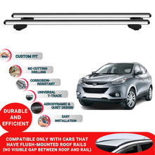 Roof Bars For Hyundai IX35 2010-2015 Roof Rack Cross Bars 2 Pcs Grey