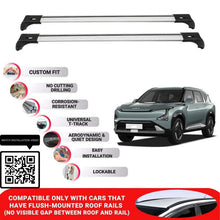 Roof Bars for Kia Ev5 2024+ Lockable Roof Rack Cross Bars 2 Pcs Grey