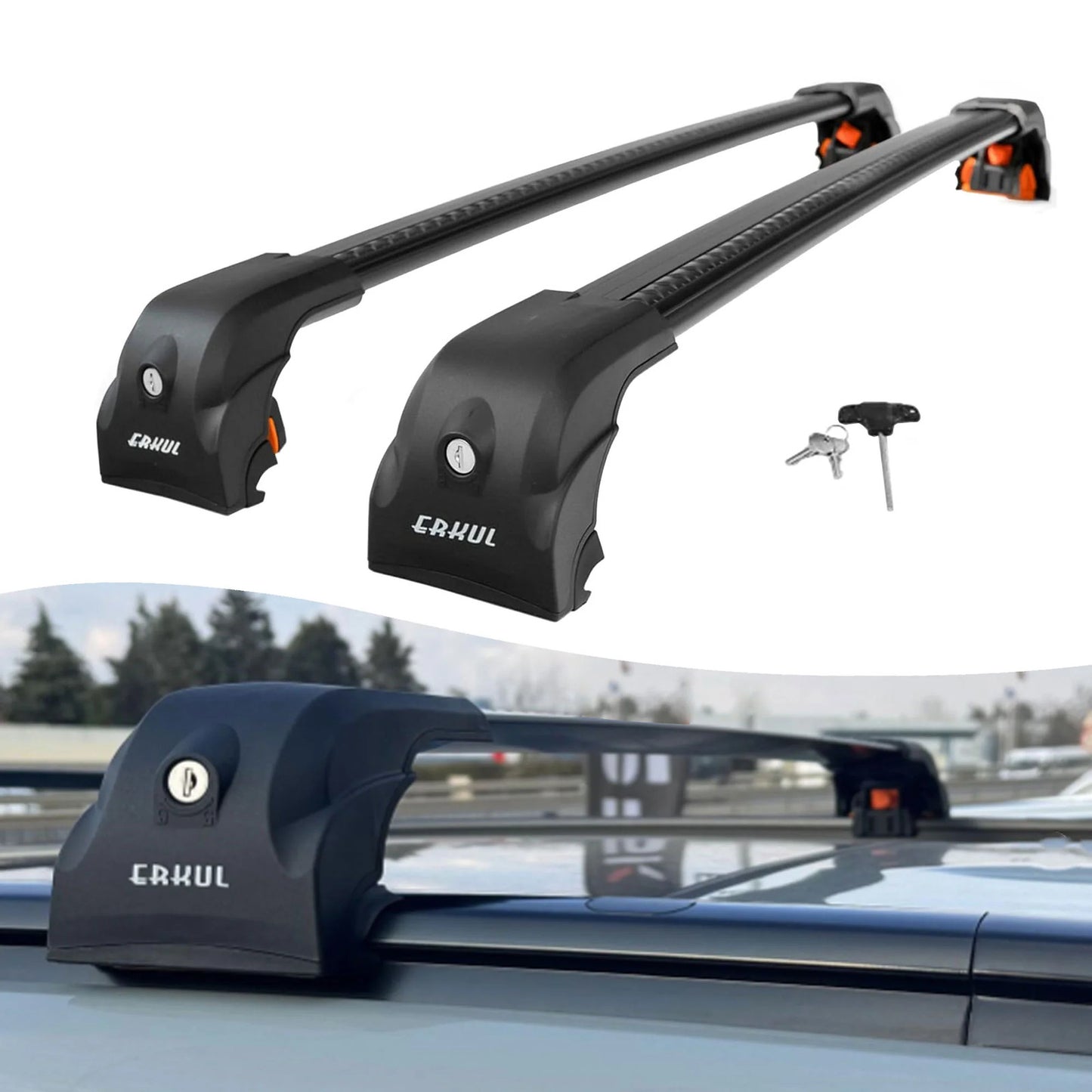 Premium Roof Bars For Bentley Bentayga 2015+ Roof Rack Cross Bars Secure Black