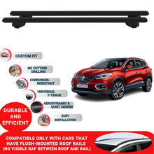Roof Bars For Renault Kadjar 2016-2022 Roof Rack Cross Bars 2 Pcs Black