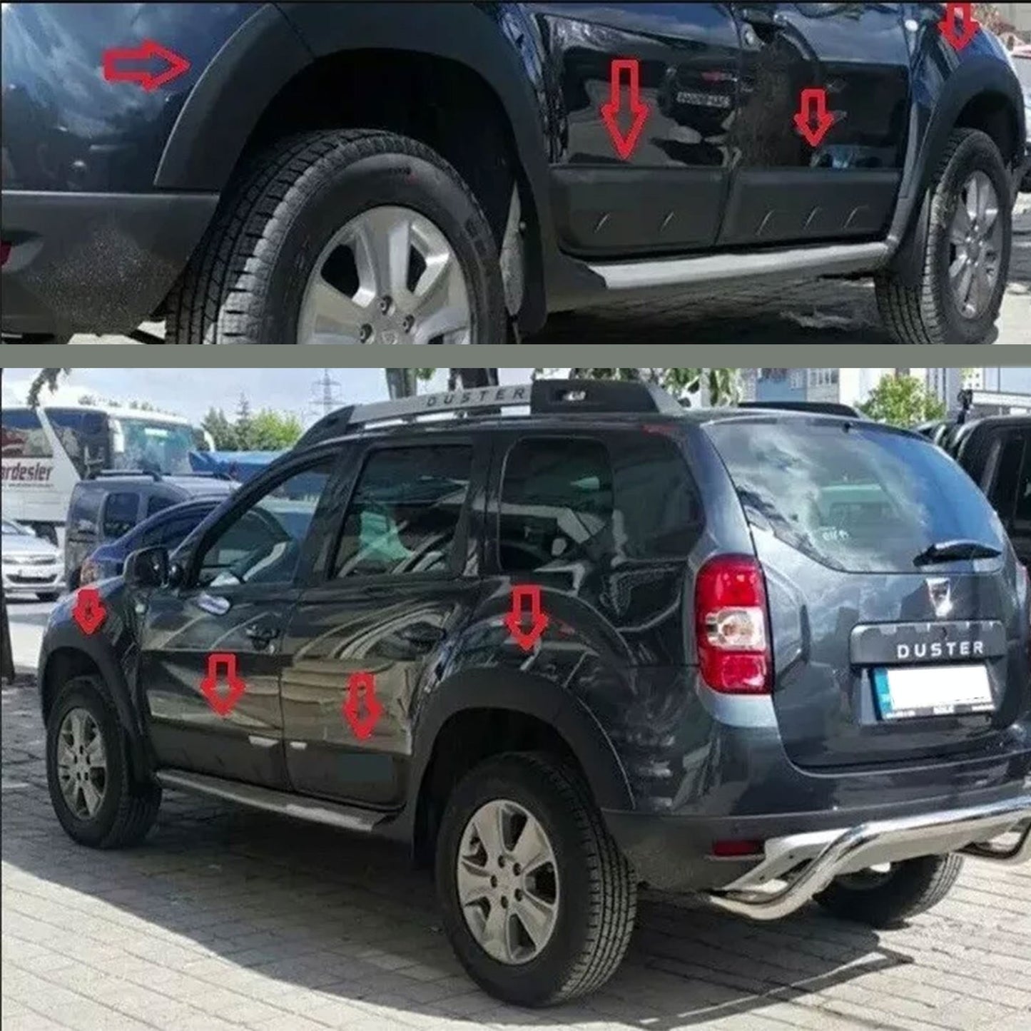 For Dacia Duster 2010-2017 ABS Fender & Door Moulding Body Kit Off-Road Model