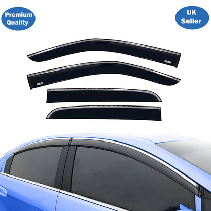Chrome Window Wind Deflector for Isuzu D-Max 2021 Onward Rain Guard Visors 4 pcs