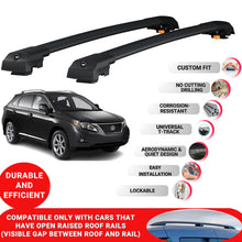 Roof Bar for Lexus Rx350 Rx450 2010–2015 Lockable Roof Rack Cross Bars 2 Pcs Black