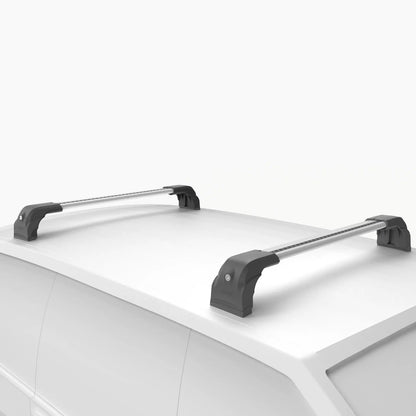 Lockable Roof Bars for Renault Trafic II 2003-2016 | Fixpoint No Roof Rails 2 Pcs Grey