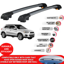 Roof Bar for Mitsubishi Outlander Sport 2010-22 Lockable Roof Rack Cross Bars 2 Pcs Grey