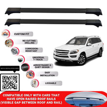 Roof Rack Cross Bars for Mercedes Gl X166 2013-2016 Lockable Roof Bars 2 Pcs Black
