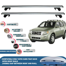 Roof Rack Cross Bars for Ford Escape 2008-2012 Rail Carrier for Roof Tents 2 Pcs Grey