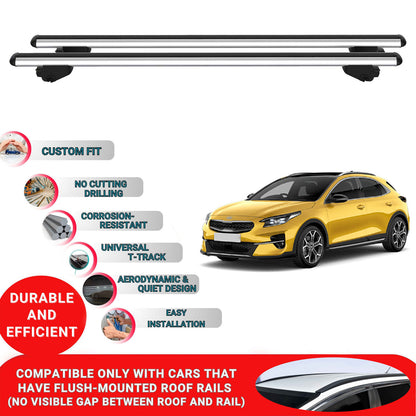 Roof Bars For Kia Xceed Suv 2018-2023 Roof Rack Cross Bars 2 Pcs Grey