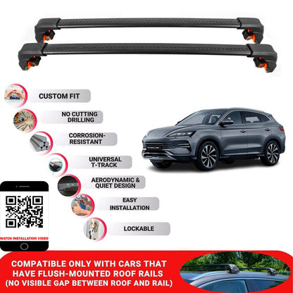 Premium Roof Bars For Byd Seal U Suv 2024+ Secure Roof Rack Cross Bar 2 Pcss Black