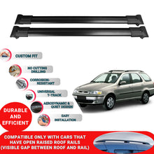 Roof Racks Cross Bars For Fiat Palio Weekend 1996-2007 2 Pcs Black