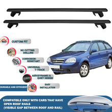 Roof Rack Cross Bars for Chevrolet Lacetti Sw 2005-2011 Rail Carrier for Roof Tents 2 Pcs Black