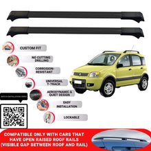 Roof Rack Cross Bars for Fiat Panda 4X4 HB 2004-2011 Lockable Roof Bars 2 Pcs Black