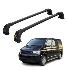 Lockable Roof Bars for VW Transporter T5 2003-2016 |  Fixpoint No Roof Rails 2 Pcs Black