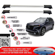 Roof Rack Cross Bars for Honda Pilot 2023 Onwards Lockable Roof Bars 2 Pcs Grey