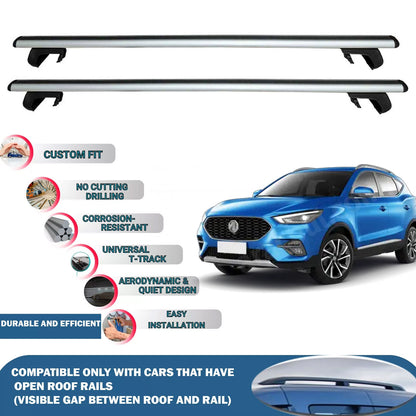 Roof Rack Cross Bars for MG ZS 2018-2025 Rail Carrier for Roof Tents 2 Pcs Black