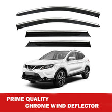Chrome Car Wind Deflector Set for Nıssan Qashqai 2014 Onwards Rain Guard 4 pcs