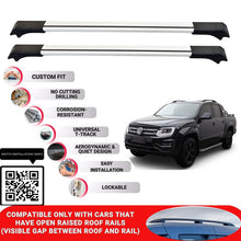 Roof Rack Cross Bars for Vw Amarok 2010-2022 Lockable Roof Bars 2 Pcs Grey