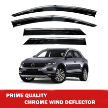 Chrome Car Wind Deflector Set for Vw T-Roc 2019 Onwards - Rain Guard 4 pcs