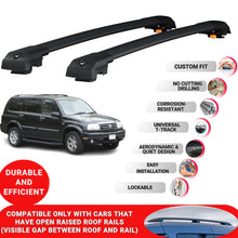 Roof Bar for Suzuki Xl-7 1999-2006 Lockable Roof Rack Cross Bars 2 Pcs Black