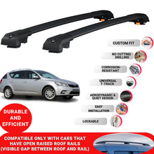 Roof Bar for Kia Ceed Estate 2007-2012 Lockable Roof Rack Cross Bars 2 Pcs Black