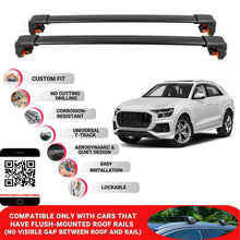 Premium Roof Bars For Audi Q8 Suv 2019+ Secure Roof Rack Cross Bar 2 Pcss Secure Black