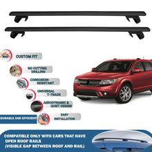 Roof Rack Cross Bars for Dodge Journey 2009-2020 Rail Carrier for Roof Tents 2 Pcs Black