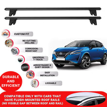 Premium Roof Bars for Nissan Qashqai J122021 Onwards Roof Rack Cross Bars 2 Pcs Black