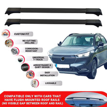 2X Car Roof Rack Cross Bars for Honda Hrv RV 2021+ Lockable Roof Bars Black