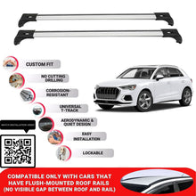 Roof Bars for Audi Q3 2011-2018 Lockable Roof Rack Cross Bars 2 Pcs Grey