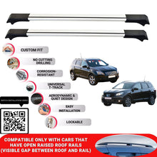 Roof Rack Cross Bars for Nissan Qashqai J10 2007-2013 Lockable Roof Bars 2 Pcs Grey