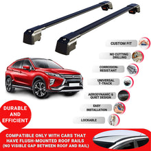 Roof Bars Rack for Mitsubishi Eclipse Cross 2018-2022 Lockable Rail Carrier Black