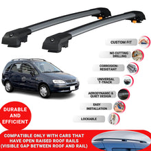 Roof Bar for Toyota Corolla Spacio E110 1997-00 Lockable Roof Rack Cross Bars 2 Pcs Grey