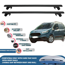 Roof Rack Cross Bars for Ford Transit Courier Van 2014-2023 Rail Carrier for Roof Tents 4 Pcs Black
