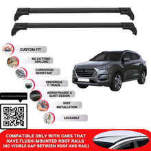 Roof Bars for Hyundai Tucson 2015-2021 Lockable Roof Rack Cross Bar 2 Pcs Black