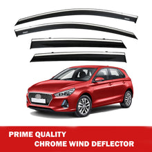 Chrome Window Wind Deflector for Hyundai I30 2017 Onward Rain Guard Visors 4 pcs