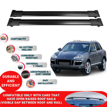 Roof Racks Cross Bars For Porsche Cayenne 2003-2011 2 Pcs Black