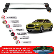 Premium Roof Bars For Bentley Bentayga 2015+ Roof Rack Cross Bars Secure Grey