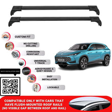 Roof Bars for Mg Hs 2024+ Lockable Roof Rack Cross Bars 2 Pcs Black