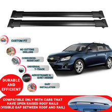 Roof Racks Cross Bars For Chevrolet Cruze Sw 2009-2016 2 Pcs Black