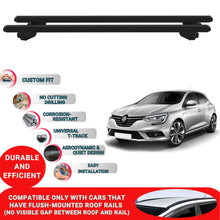 Roof Bars For Renault Megane Estate 2017-2023 Roof Rack Cross Bars 2 Pcs Black