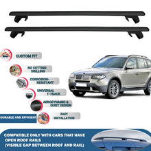 Roof Rack Cross Bars for Bmw X3 2004-2010 Rail Carrier for Roof Tents 2 Pcs Black
